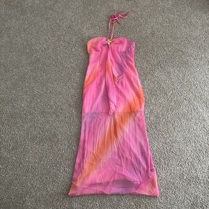 SHEIN Pink and Orange Maxi Dress